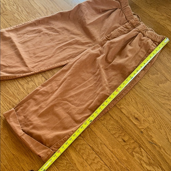 Free People Rusty Orange Cotton Trousers Pants size small - Picture 6 of 10